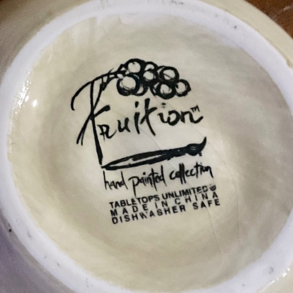 Table Tops Unlimited Fruition Hand Painted Collection Dispenser,4-Dipping Dishes - Picture 6 of 8